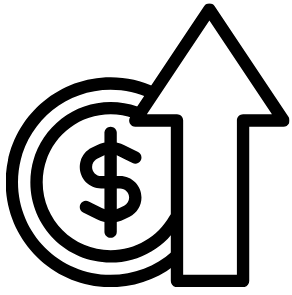 Dollar Up Arrow Icon