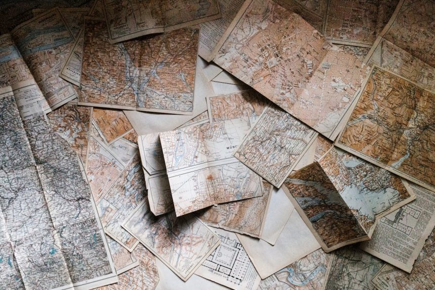 Image of mapps all over